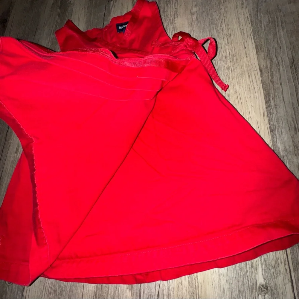 Ralph Lauren Red Kids Wrap Dress